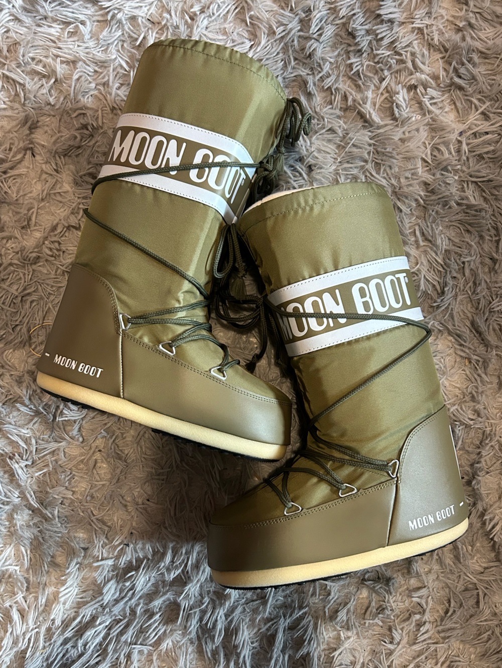 Moon Boot Olive Green Insulated Winter Boots